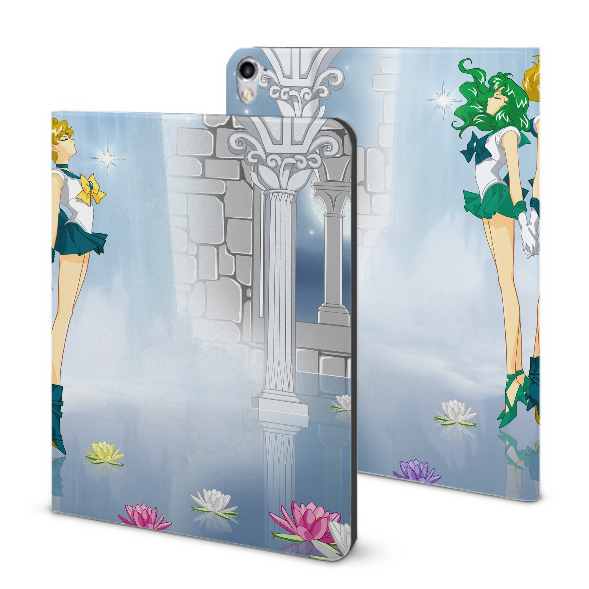 （画像用） 美少女戦士セーラームーン Sailor Moon IPad ケース ブック型 PUレザー TPU 耐衝撃 軽量 薄型 ペン収納なし 全面保護 IPad 各モデル対応